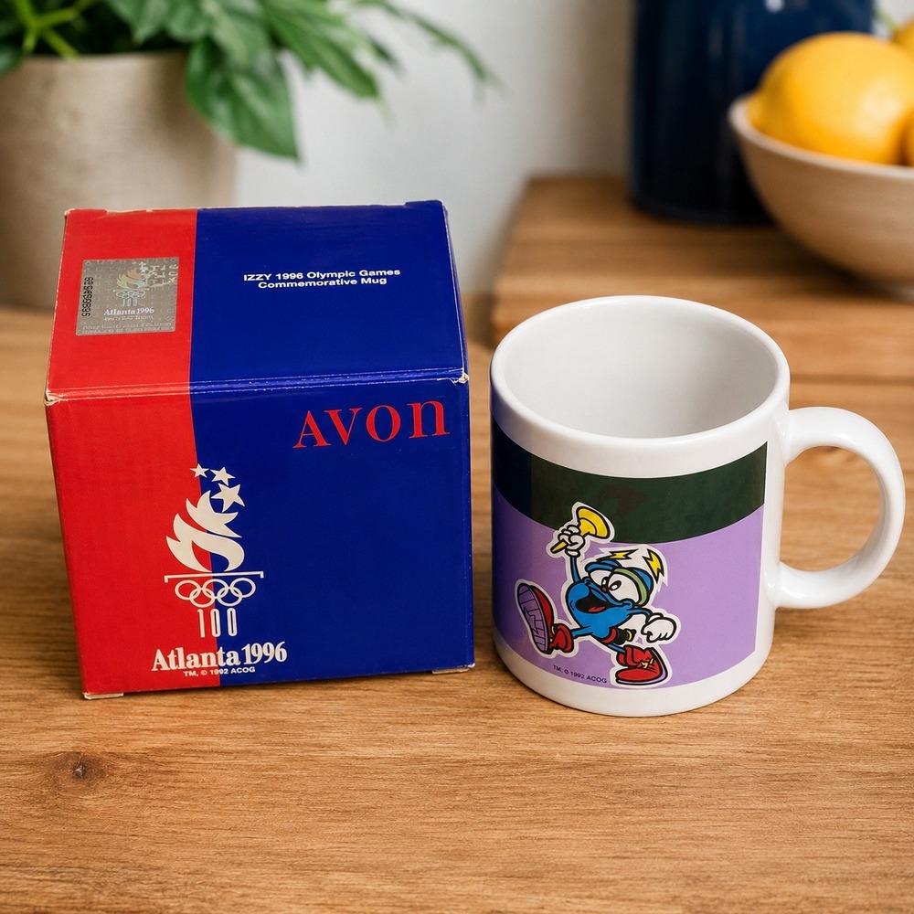 Avon Izzy 1996 Atlanta Olympic Games Commemorative Magic Color Mug New In Box